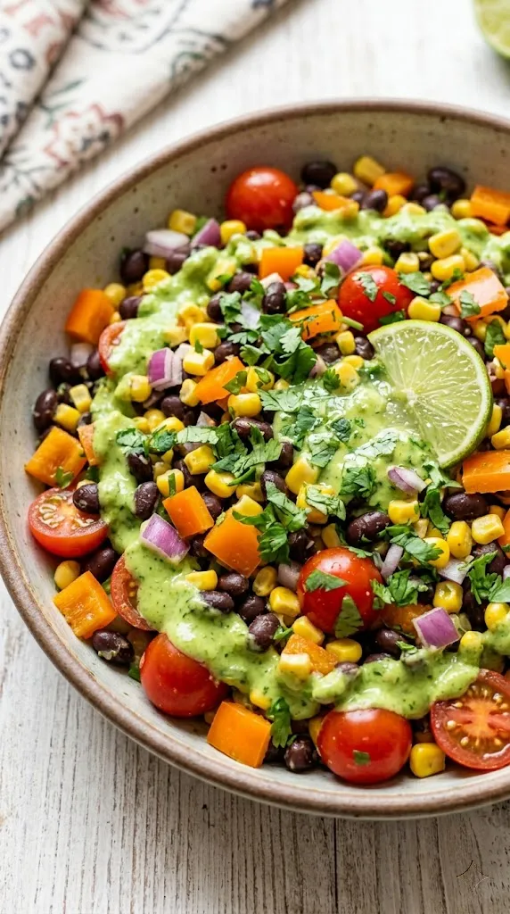 Southwestern Black Bean & Corn Salsa Salad