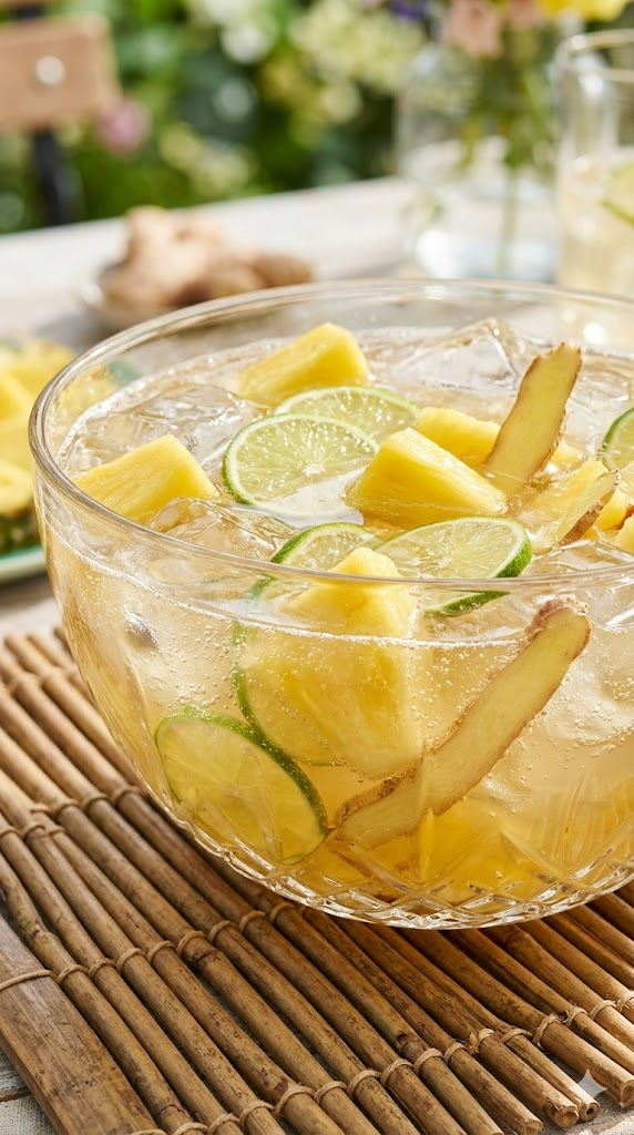 Sparkling Pineapple-Ginger Kick