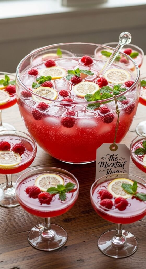 Sparkling Raspberry Lemonade Punch (The Mocktail King)