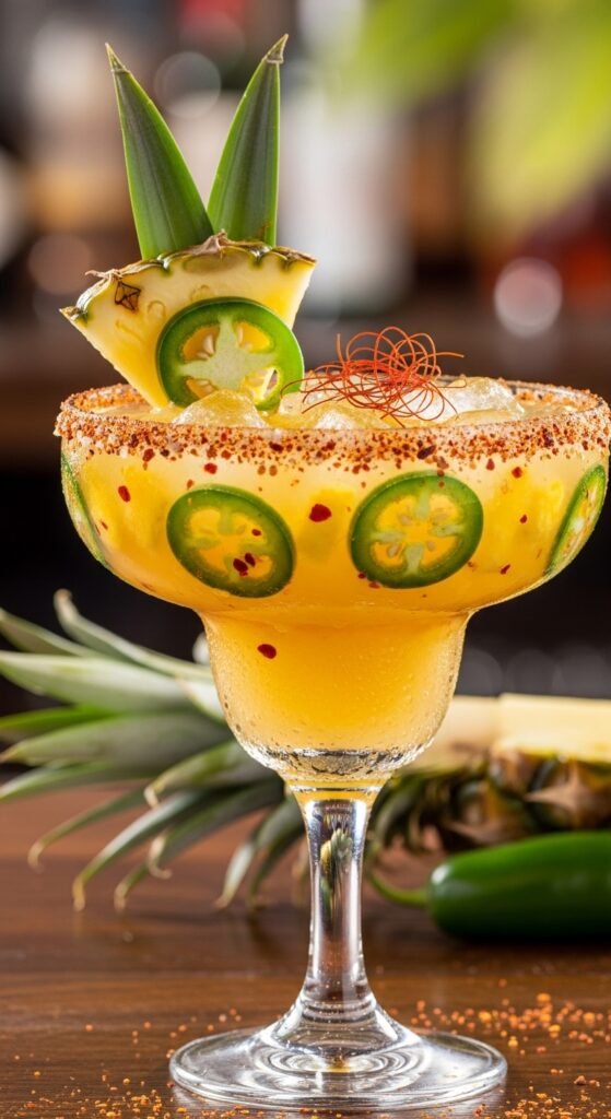 Spicy Pineapple Jalapeño Margarita