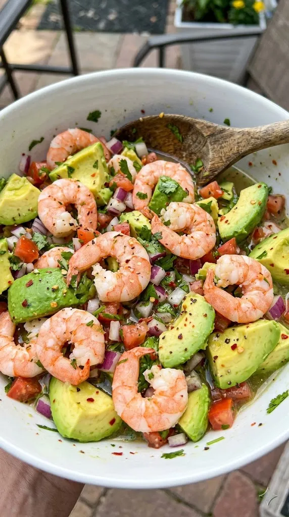 Spicy Shrimp & Avocado Ceviche Salad
