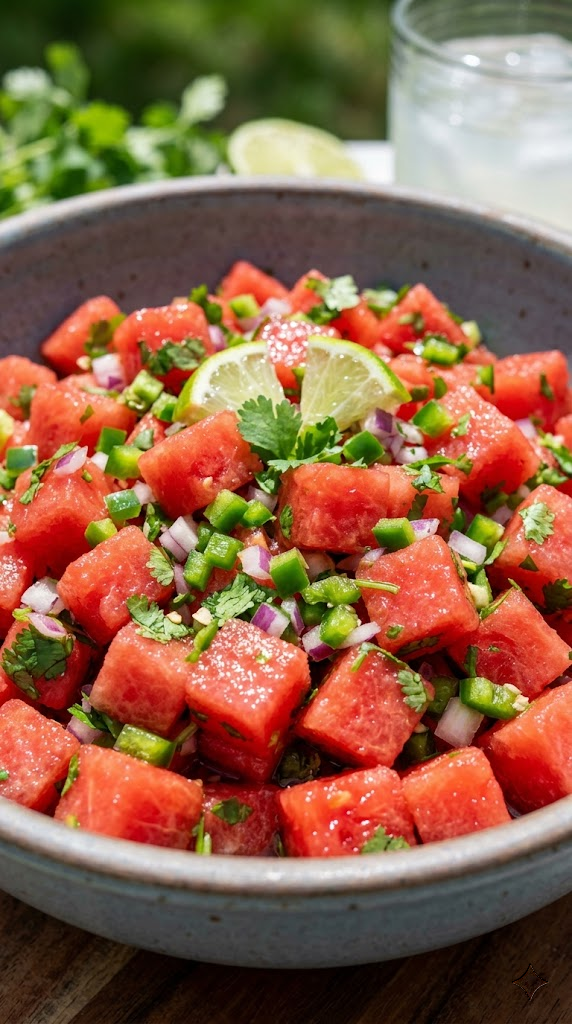 Spicy Watermelon-Lime Salsa