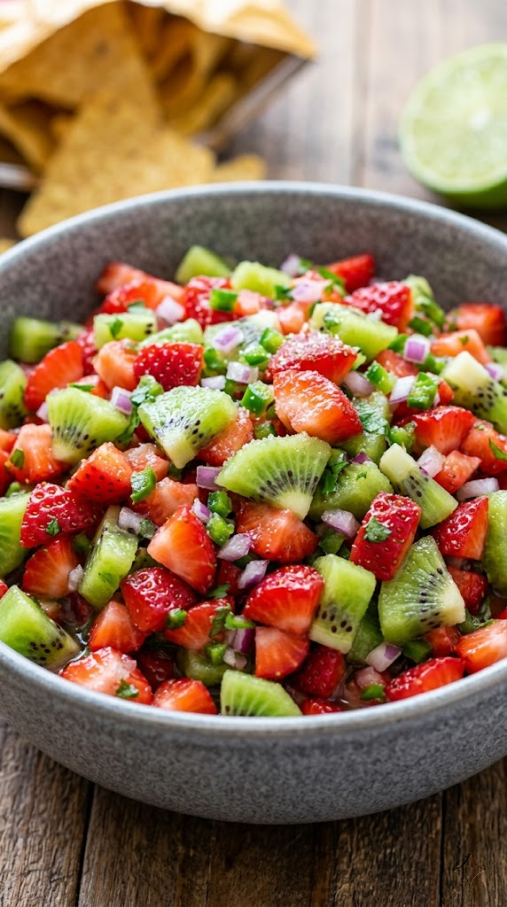Strawberry & Kiwi Sweet Dessert Salsa