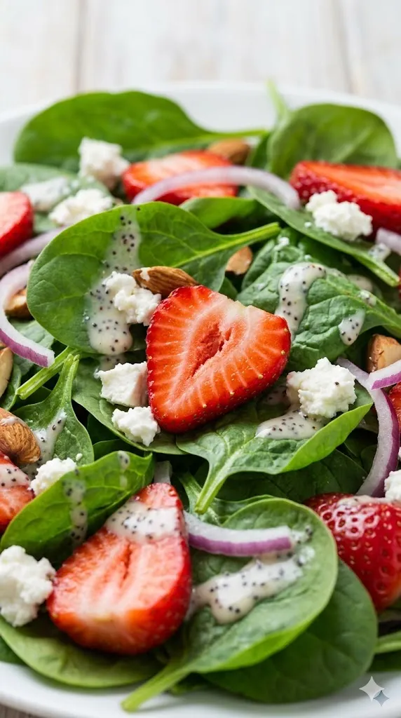 Strawberry Spinach Salad with Poppy Seed Dressing