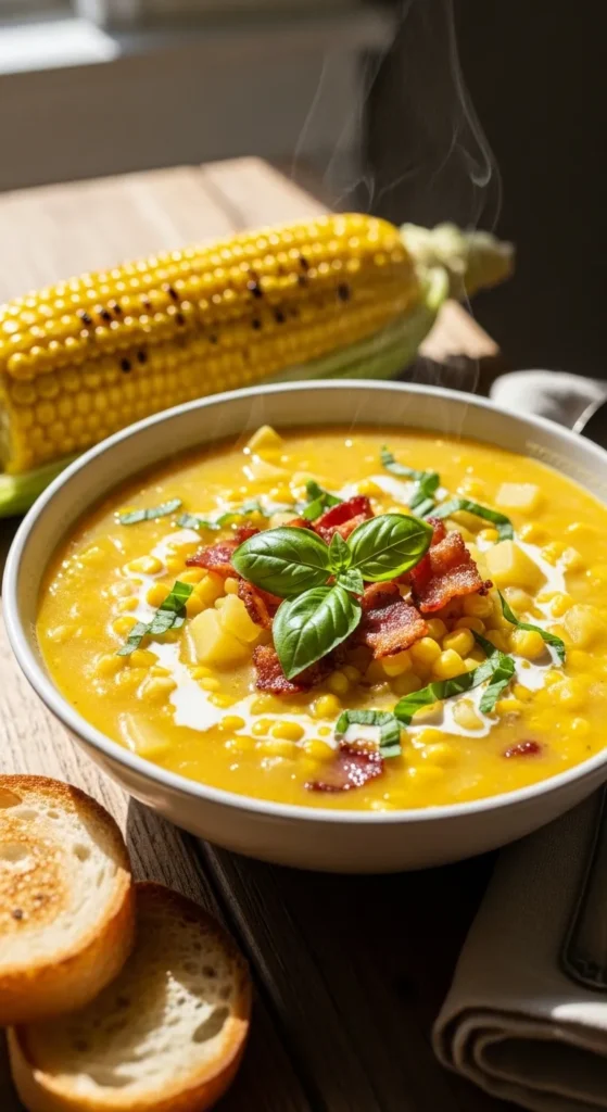 Summer Corn & Bacon Chowder