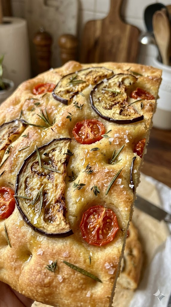 Summer Eggplant & Herb Focaccia
