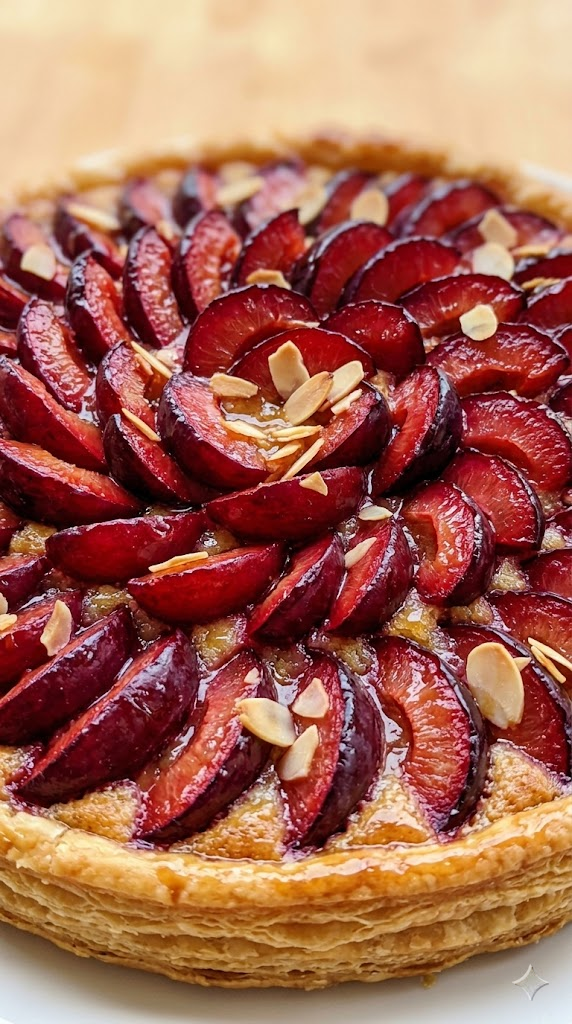 Summer Plum & Almond Tart