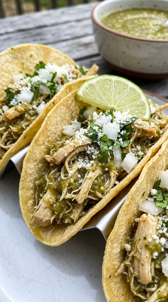 Summer Salsa Verde Chicken Tacos