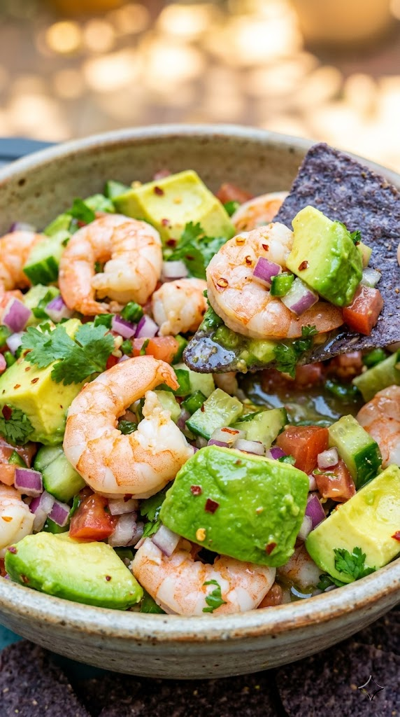 Summer Shrimp and Avocado Salsa (Shrimp Ceviche-Style)