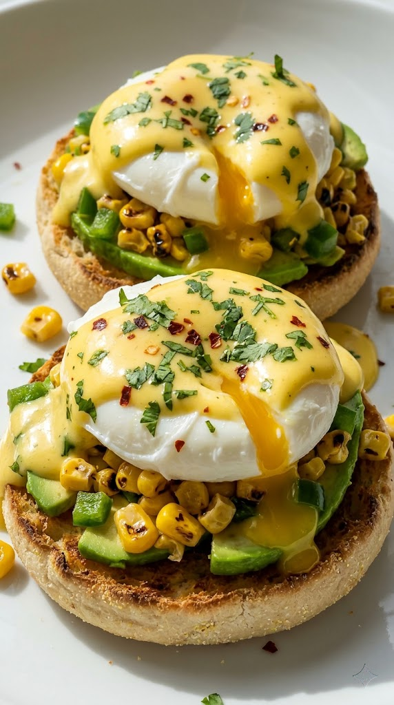 Sweet Corn & Jalapeño Benedict