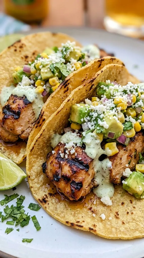 Tequila Lime Grilled Chicken Tacos
