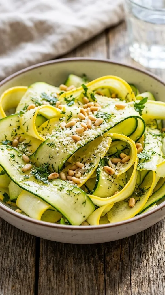 The 5-Minute Shaved Zucchini Salad with Lemon & Pine Nuts