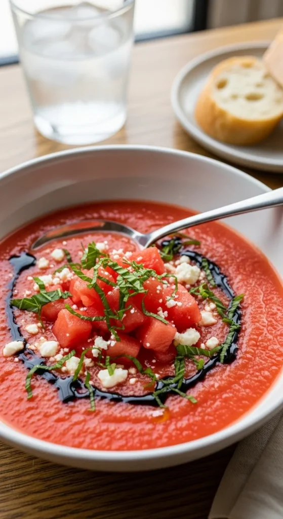 The Better Than a Salad Watermelon Gazpacho Soup