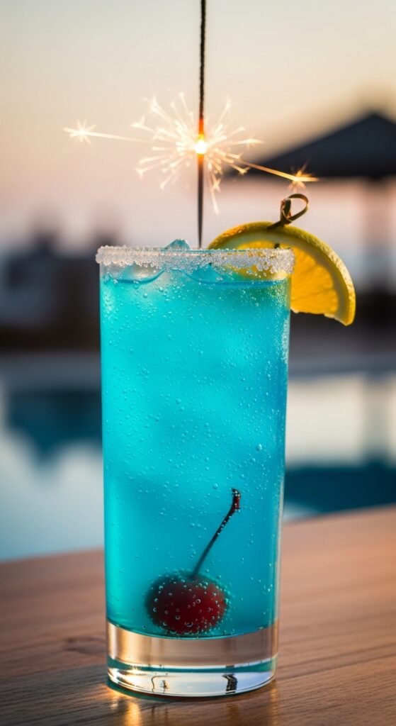 The Blue Lagoon Sparkler (Mocktail)