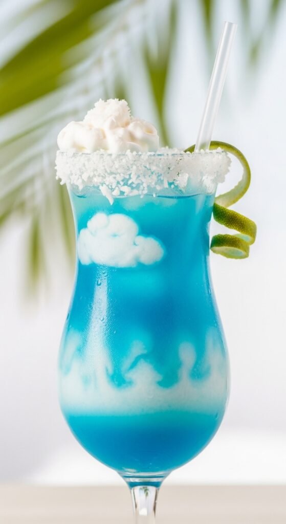 The Cloudy Sky Coconut Blue Mocktail