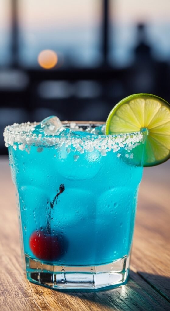 The Frosty Blue Margarita