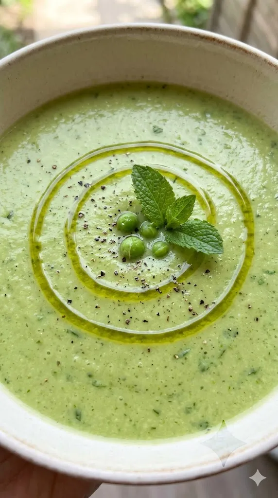The Herbaceous Hit: Chilled Pea and Mint Soup