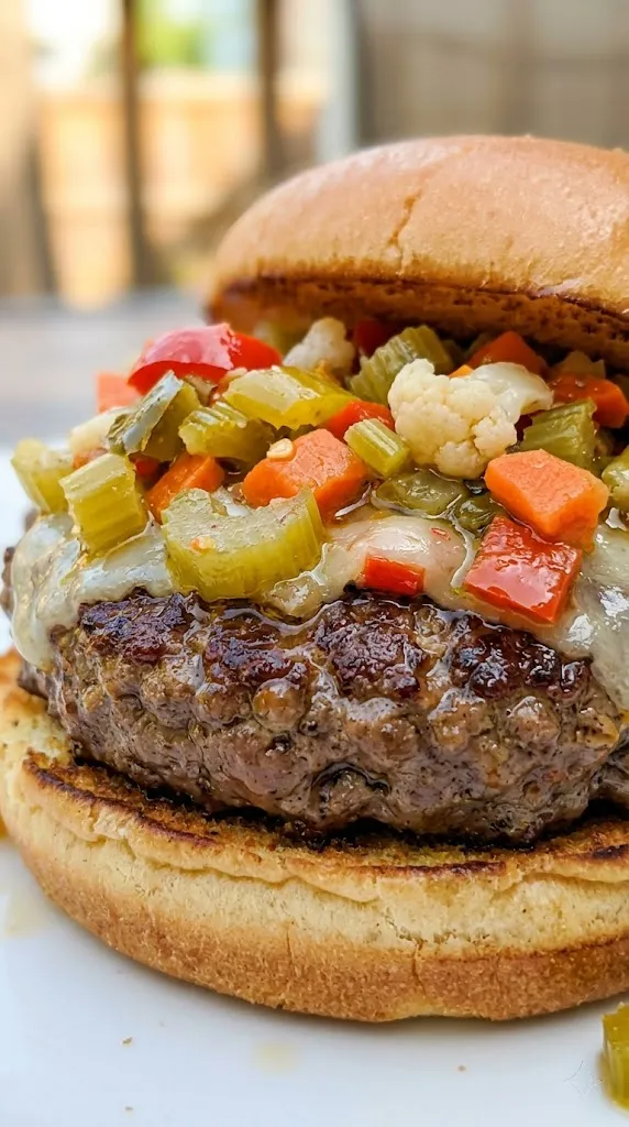 The "Loaded Giardiniera" Summer Burger