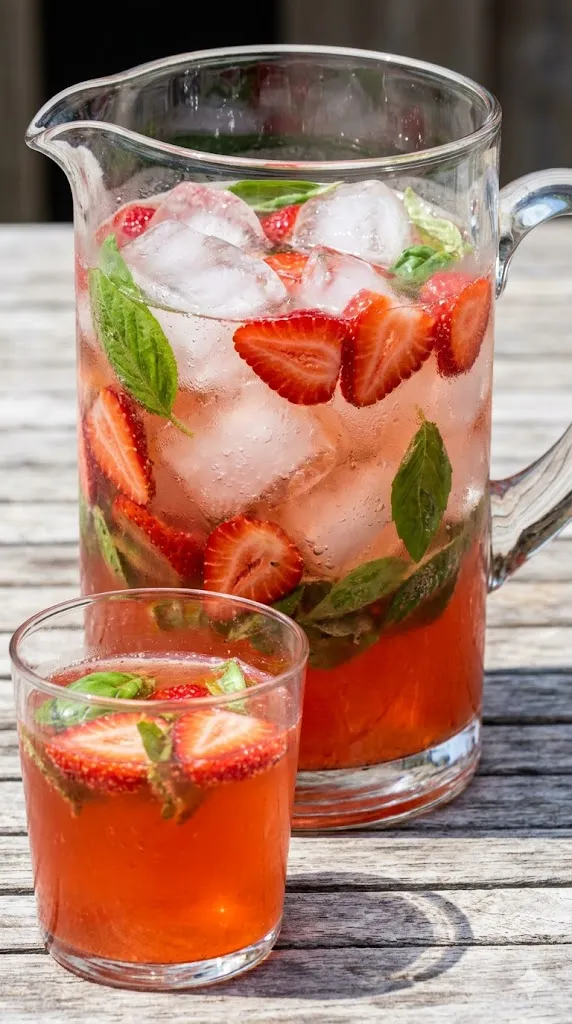 The Sparkling Strawberry-Basil Smash