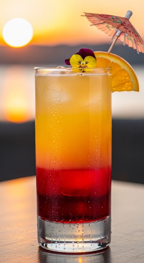 The Sunset in a Glass Mango Orange