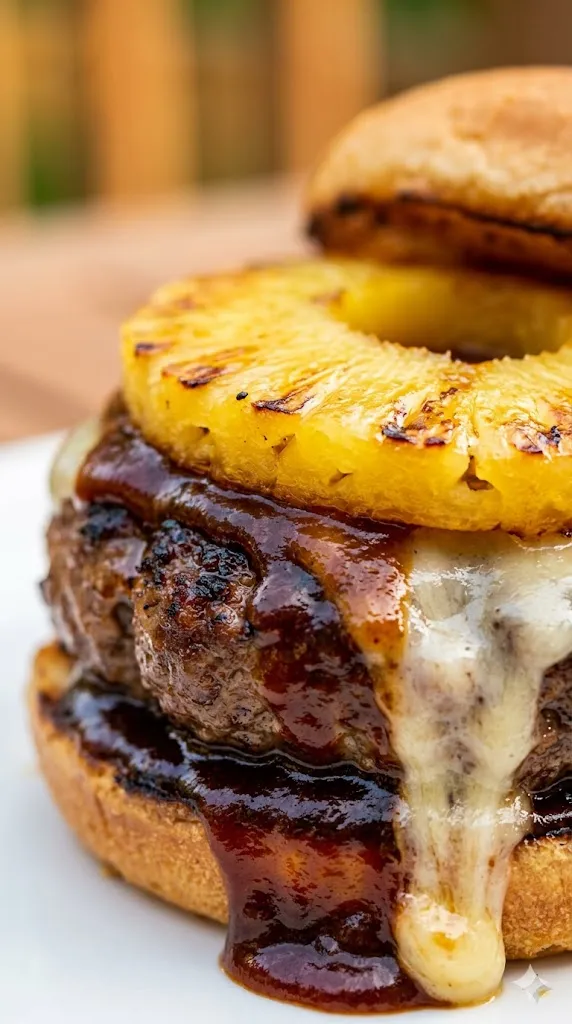 The Sweet & Savory Hawaiian BBQ Burger