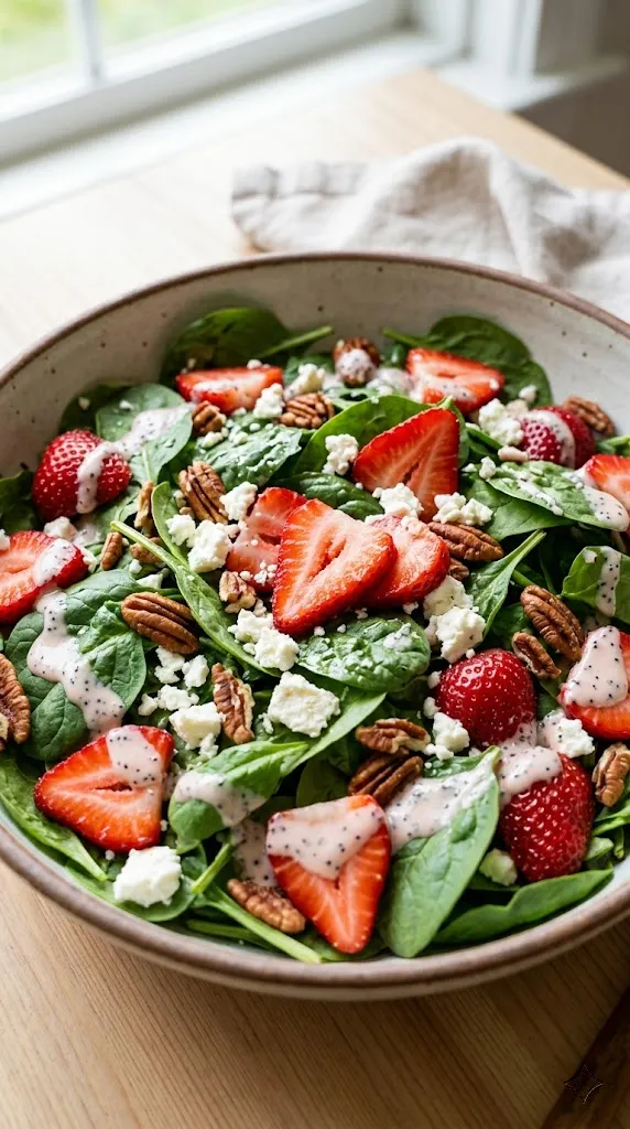 The Ultimate Strawberry Spinach Salad with Poppy Seed Dressing