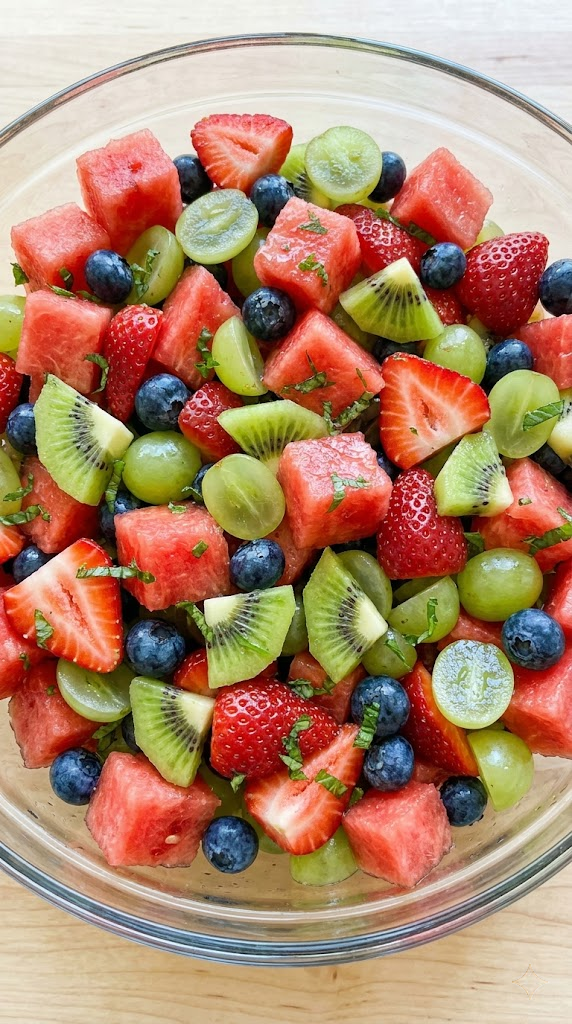 Vibrant Summer Fruit Salad with Mint-Lime Dressing