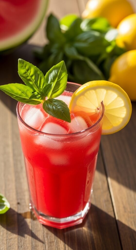 Watermelon Basil Lemonade
