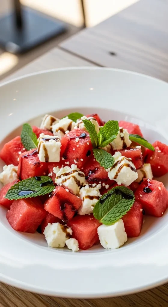 Watermelon Feta Dessert Salad