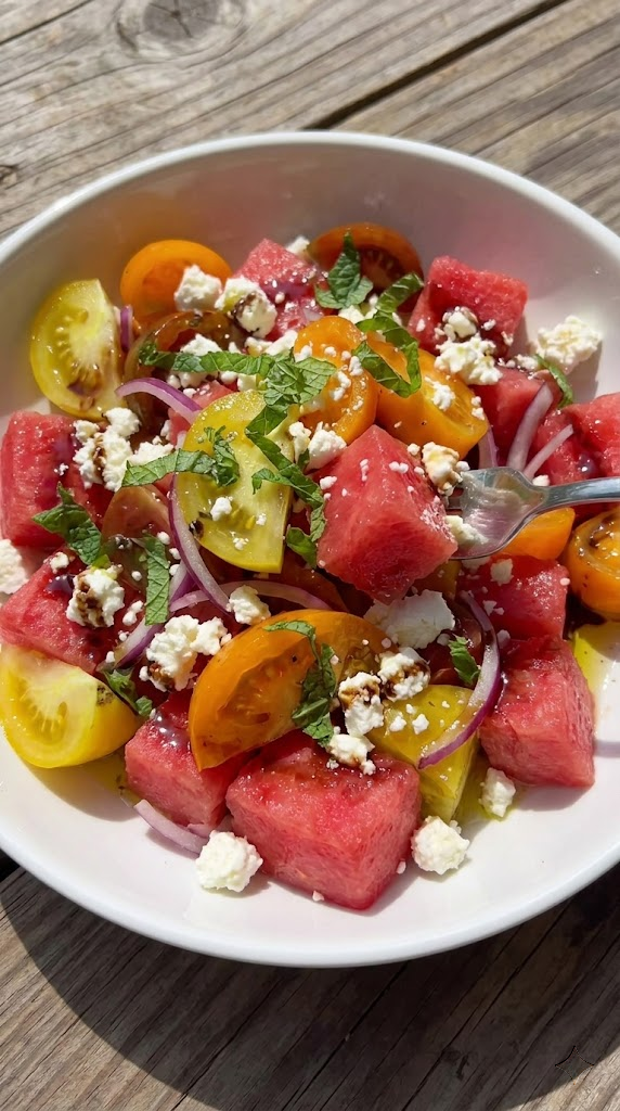 Watermelon and Heirloom Tomato Salad