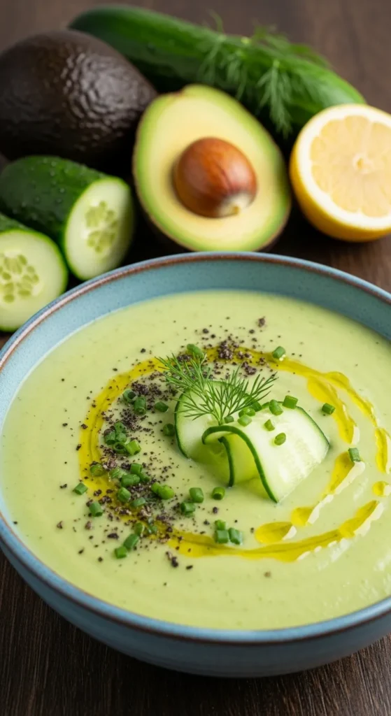 Zesty Chilled Cucumber & Avocado Cream