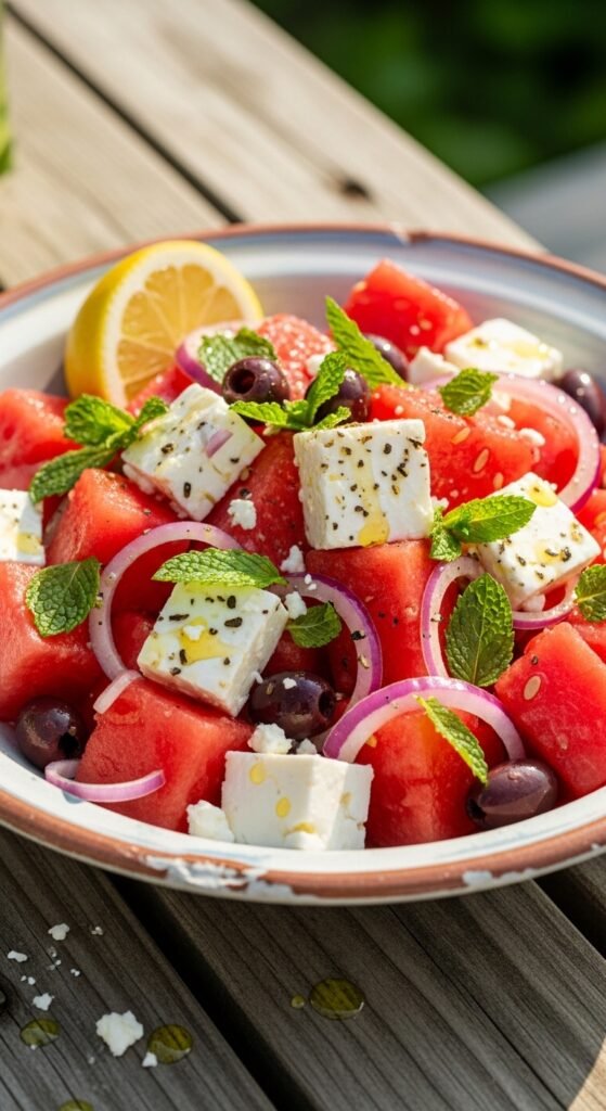 Zesty Greek Watermelon & Feta Salad