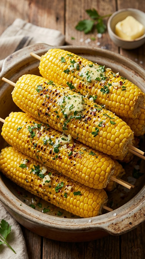 Zesty Slow Cooker Corn on the Cob with Herb Butter