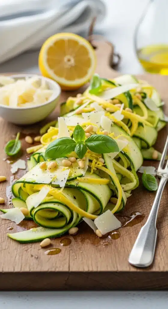 Zucchini Ribbon Salad with Lemon & Parm
