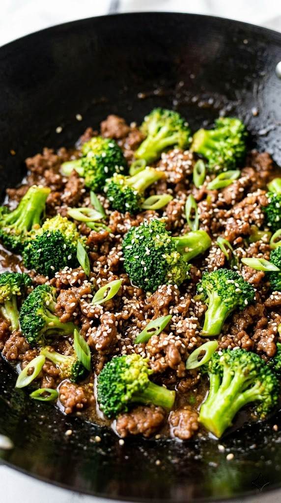 Simple Ground Beef and Mint Salad