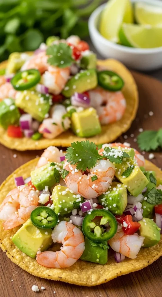 Avocado & Shrimp "Ceviche" Tostadas