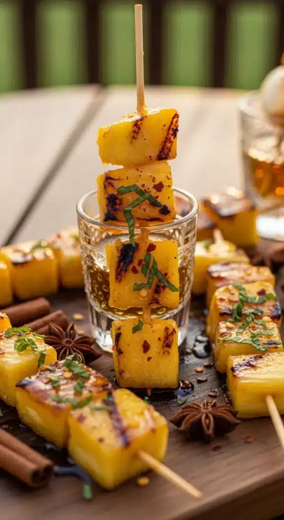 Boozy Pineapple Skewers