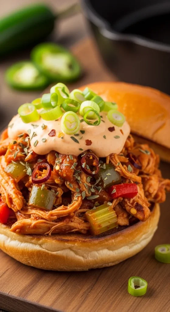 Cajun Chicken Sloppy Joes with a Spicy Twist