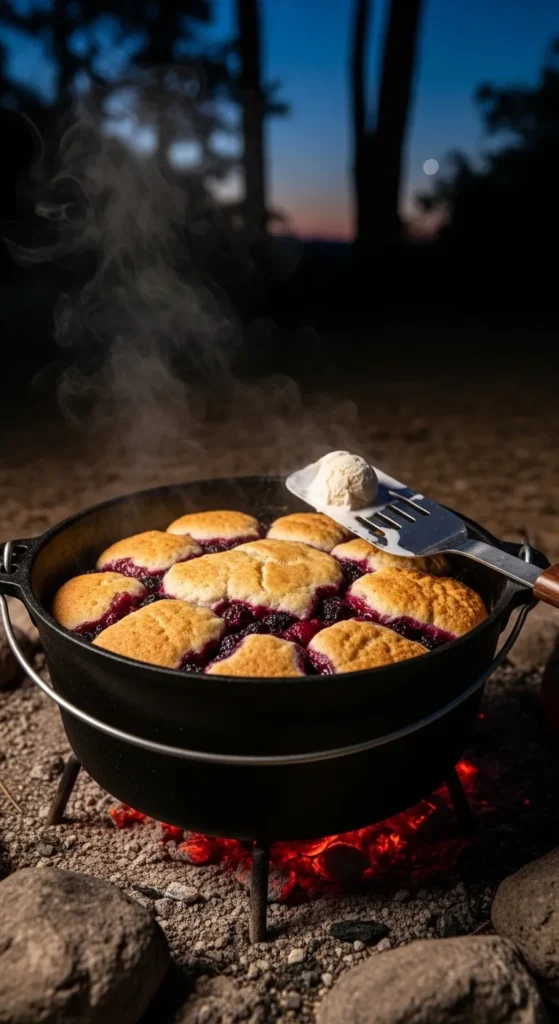 Campfire Berry Cobbler