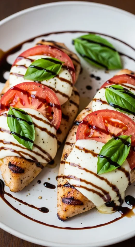Caprese Chicken with Fresh Mozzarella and Basil