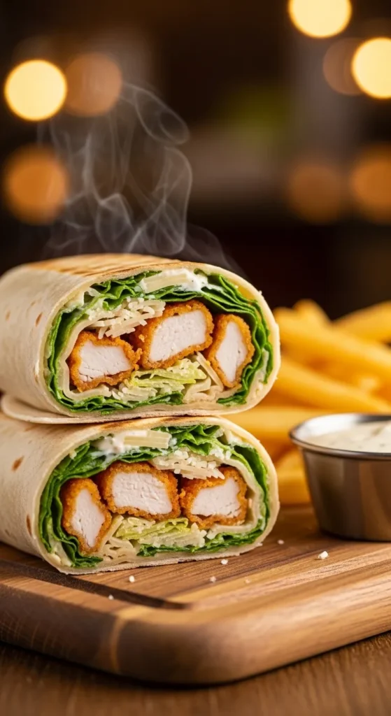 Crispy Chicken Caesar Wrap