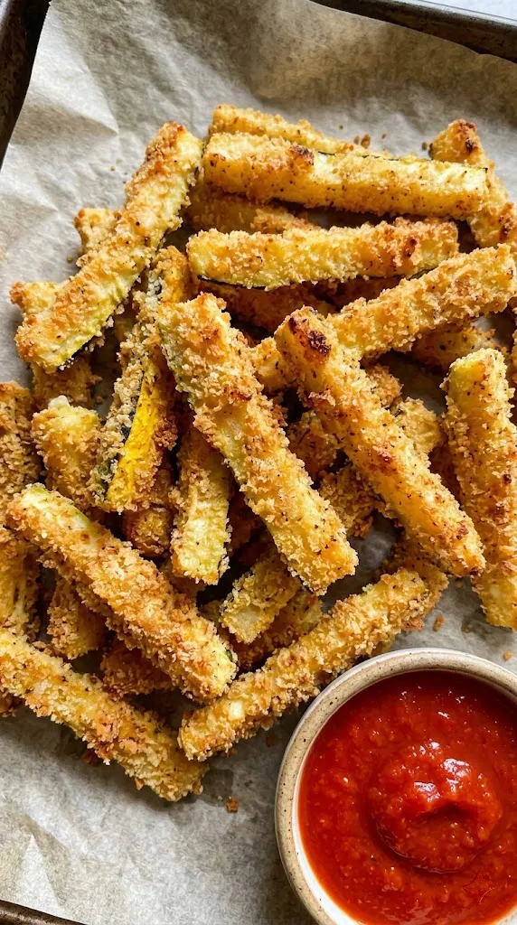 Crispy Parmesan Summer Squash Fries