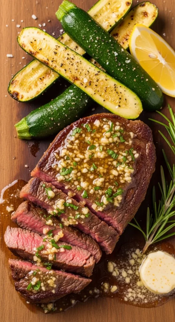 Garlic Butter Steak with Zucchini