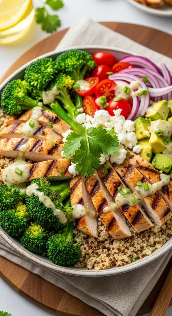 Grilled Chicken Broccoli Bowl