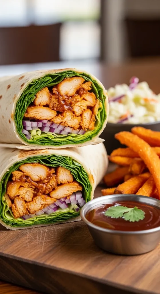 Honey BBQ Chicken Wraps for Lunch or Dinner
