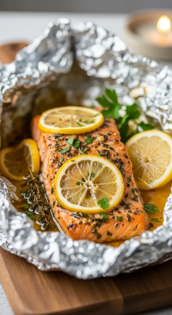 Honey-Garlic Butter Salmon in Foil