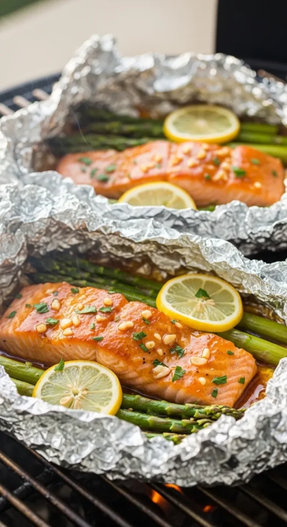 Honey Garlic Salmon Foil Packs