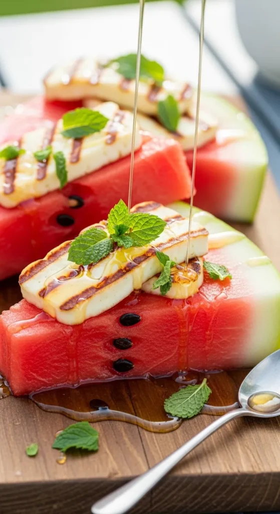Honey-Halloumi Watermelon Slabs