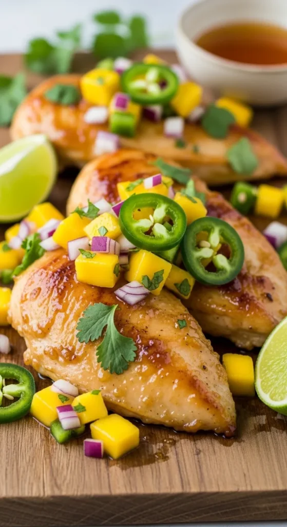 Honey Lime Chicken with Mango Salsa