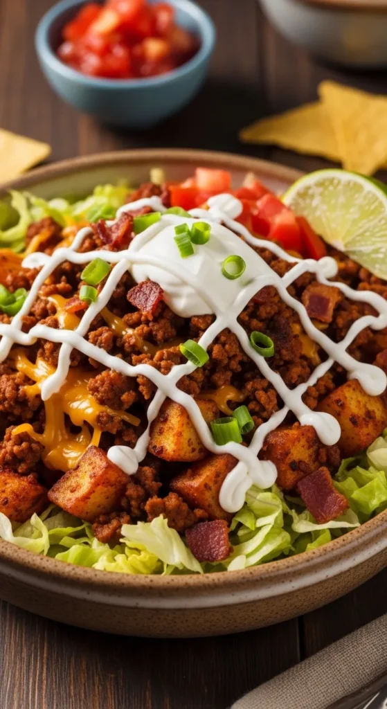 Loaded Potato Taco Bowl for Taco Tuesday